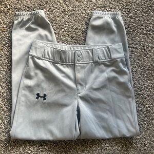 Under Armour Kids Light Gray Baseball Pants Large